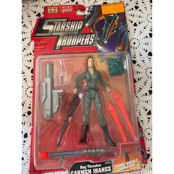 Galoob Other - VINTAGE 1997 GALOOB STARSHIP TROOPERS CARMEN IBANEZ ACTION FIGURE Bug Thrasher!